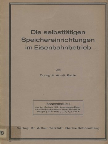 Titel, doppelter Rahmen, unten statt VEREINIGTE … Verlag Dr. Arthur Tetzlaff, Berlin-Schöneberg